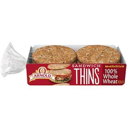 Arnold 100% Whole Wheat Sandwich Thins - 12 Oz