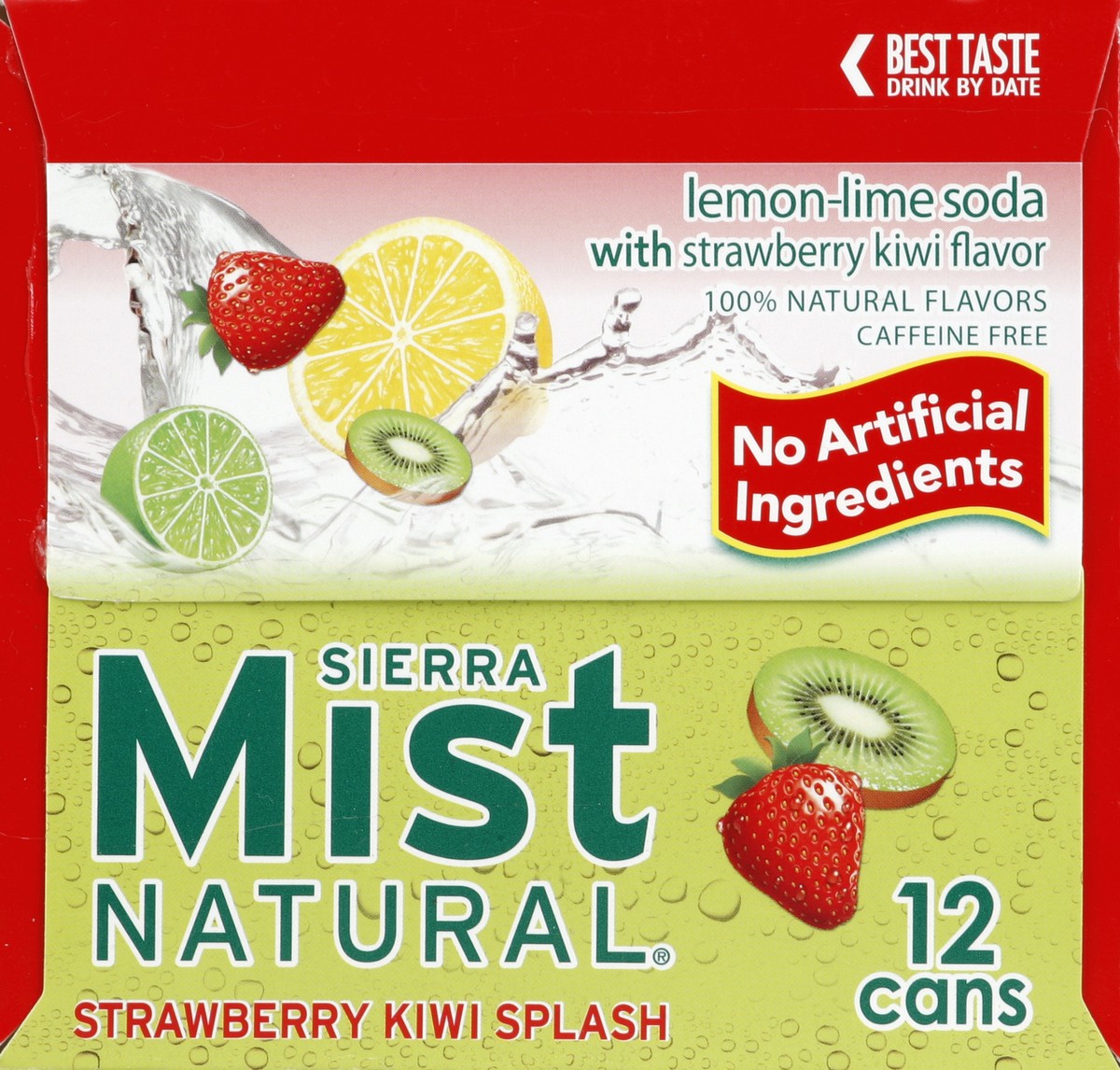 slide 3 of 6, Sierra Mist Naturals Strawberry Kiwi Splash Soda, 12 ct; 12 oz