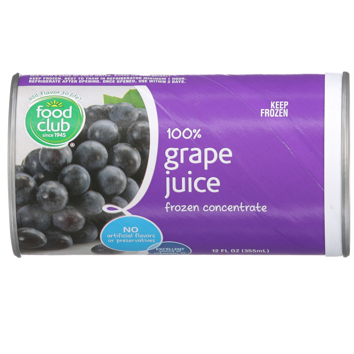 slide 1 of 1, Food Club 100% Grape Juice Frozen Concentrate, 12 oz