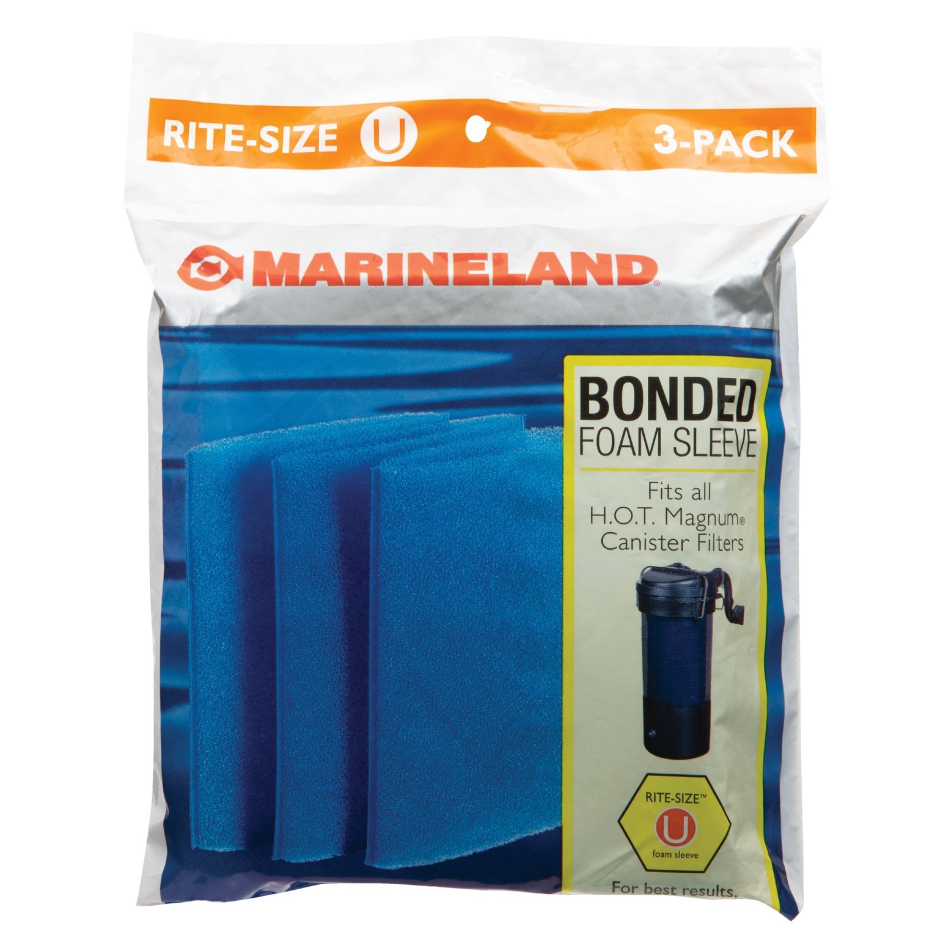 slide 1 of 1, Marineland Rite-Size Foam/Filter Sleeves for HOT Magnum, 3 ct