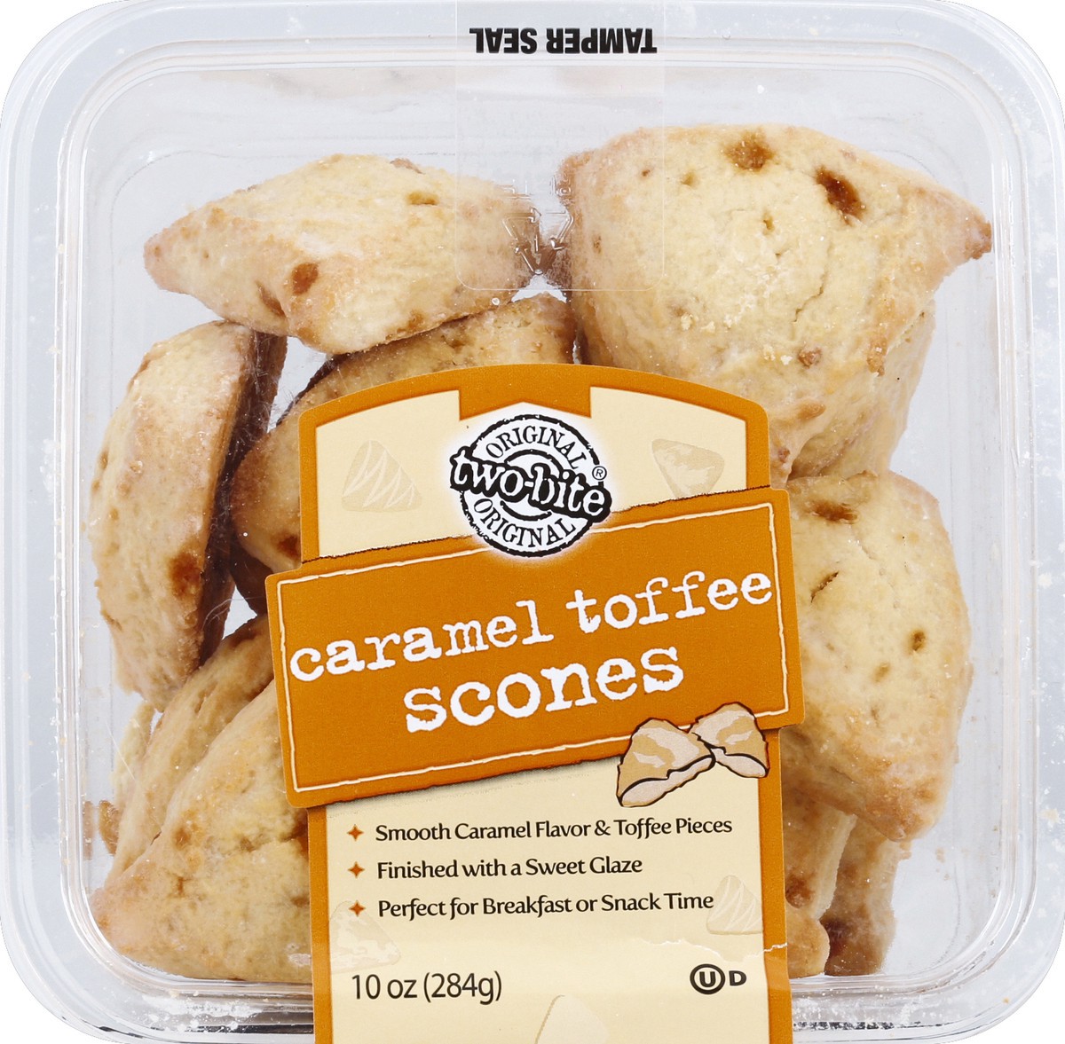 slide 4 of 4, two-bite Caramel Toffee Scones, 10 oz