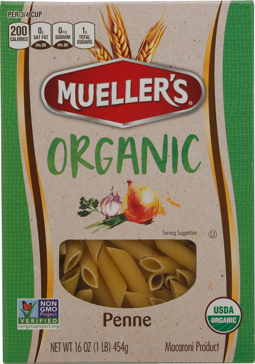 slide 12 of 13, Mueller's Organic Penne 16 oz, 1 ct