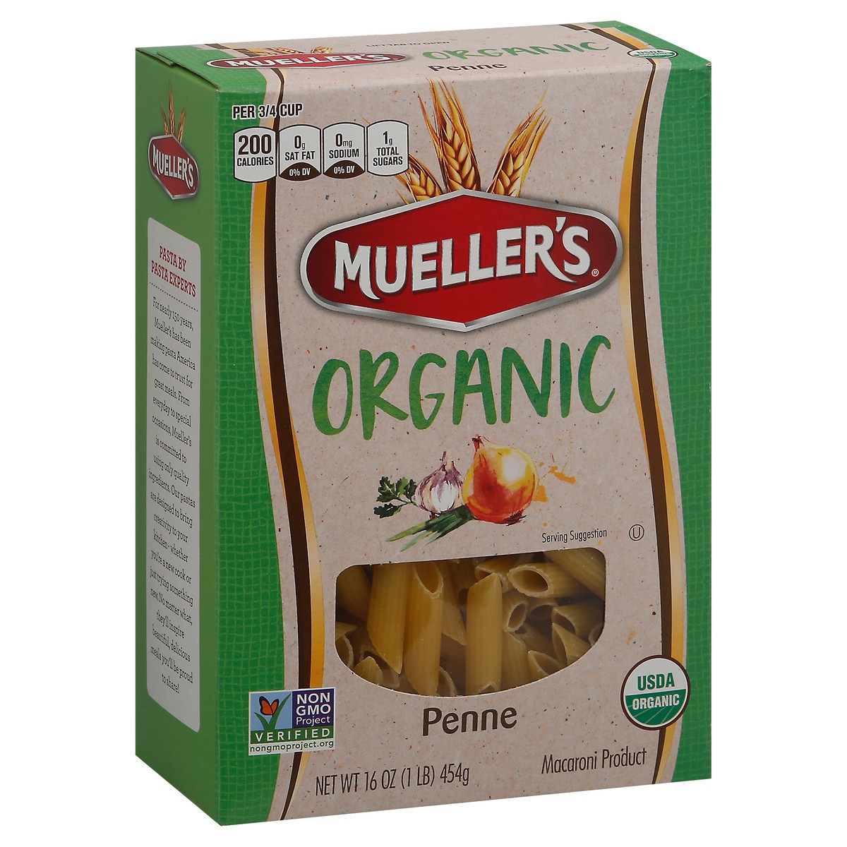 slide 6 of 13, Mueller's Organic Penne 16 oz, 1 ct