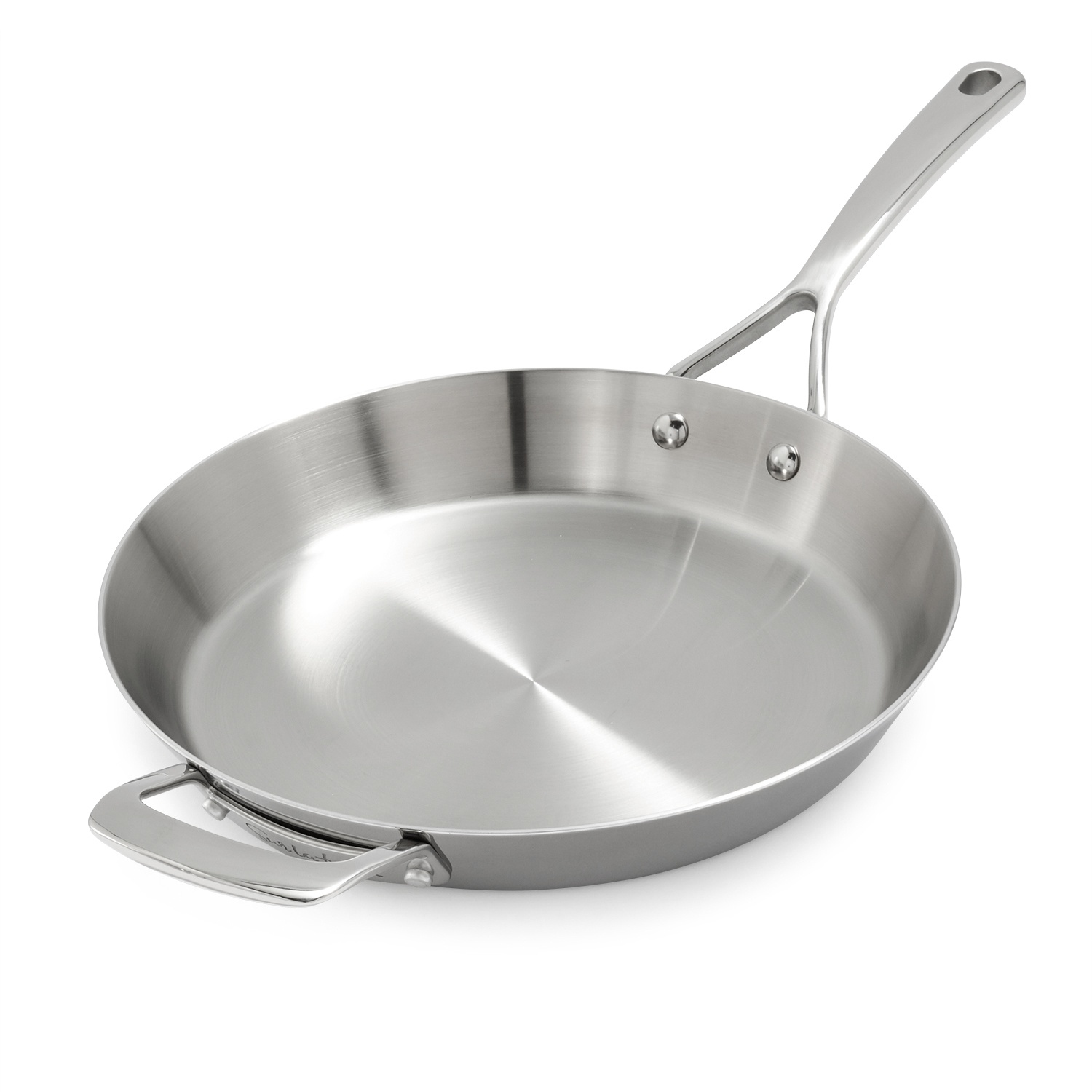 slide 1 of 1, Sur La Table Tri-Ply Stainless Steel Skillet, 12 in