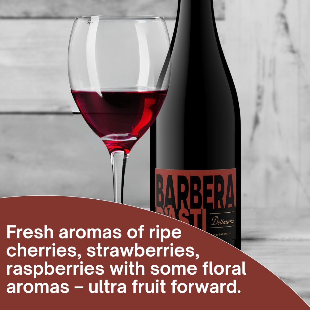 slide 5 of 6, Dellatorri Barbera D'Asti Red Italian Wine, 750 ml
