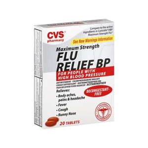 slide 1 of 1, CVS Pharmacy Flu Relief Bp Tablets Maximum Strength, 20 ct