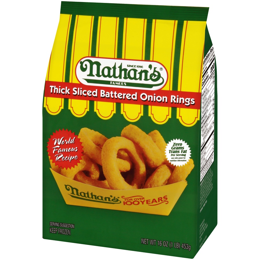 slide 3 of 8, Nathan's Famous onion rings, 16 oz