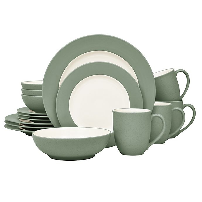 slide 1 of 1, Noritake Colorwave Rim Dinnerware Set - Green, 16 ct