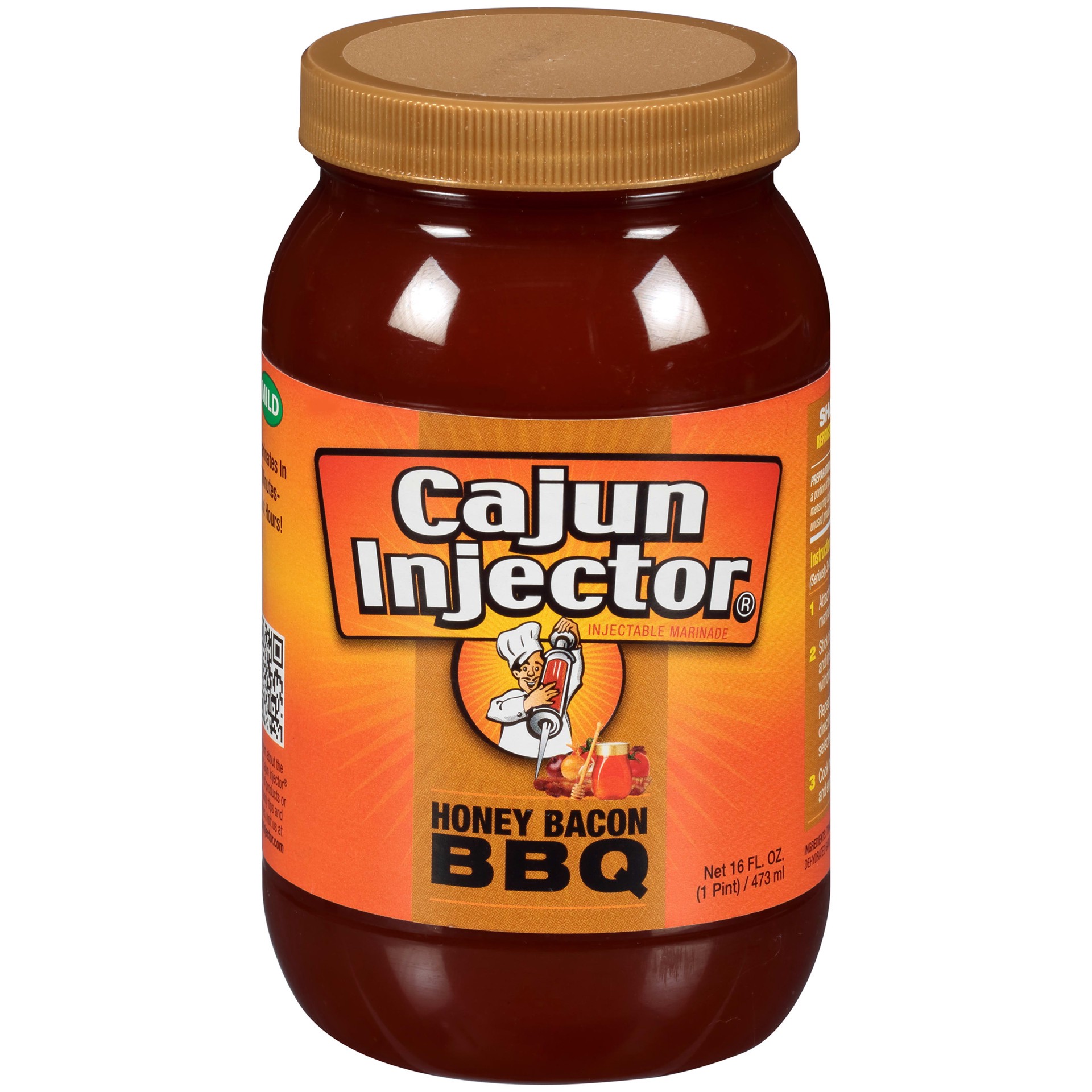 slide 1 of 5, Zatarain's Cajun Injectors Marinade Honey Bacon BBQ, 16 oz