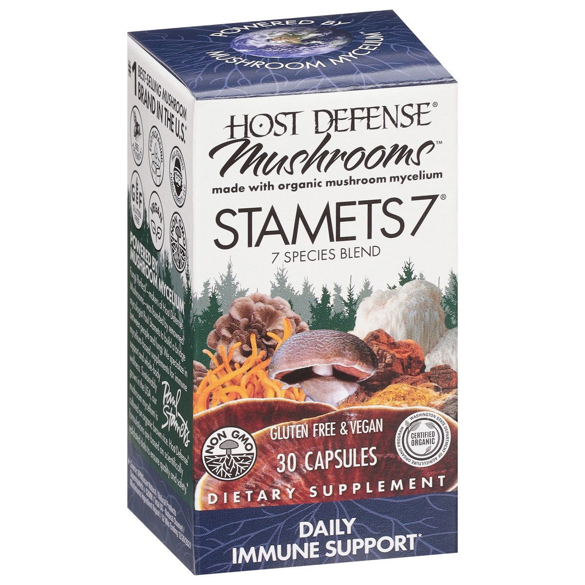 slide 2 of 9, Host Defense Stamets 7 Species Blend Mushrooms 30 Capsules, 30 ct