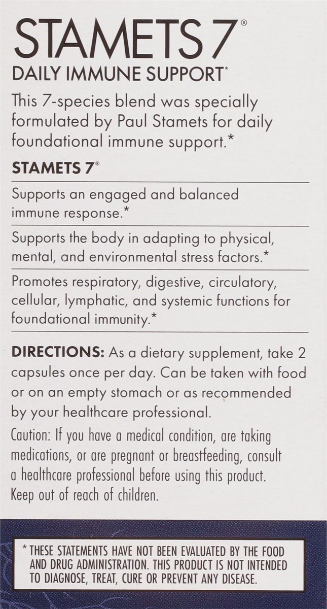 slide 5 of 9, Host Defense Stamets 7 Species Blend Mushrooms 30 Capsules, 30 ct