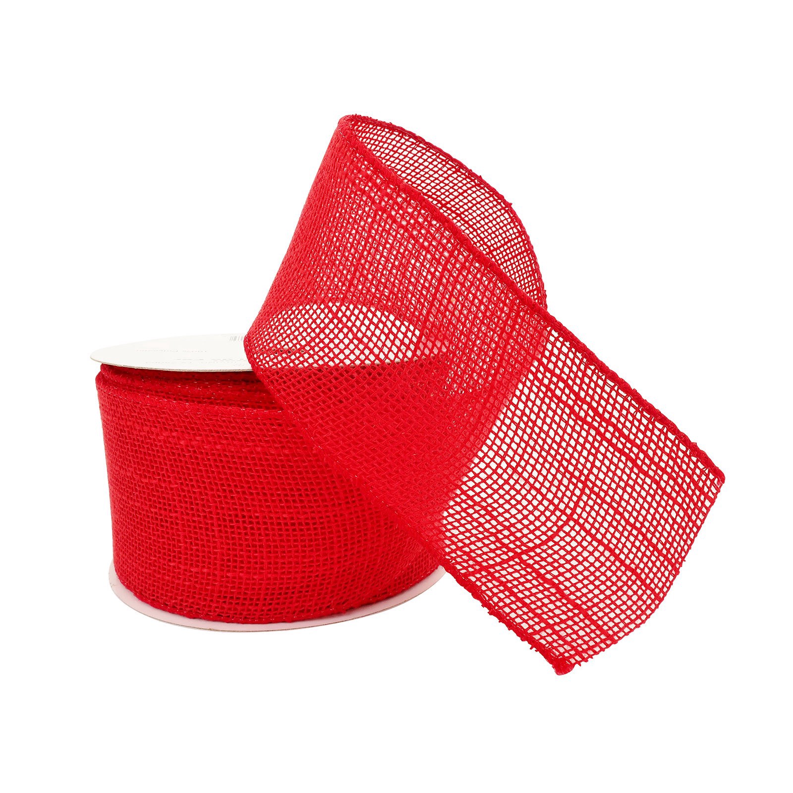 slide 4 of 4, 2.5" X 25ft. Faux Burlap Wired Ribbon By Celebrate It, 2.5 in x 25 ft