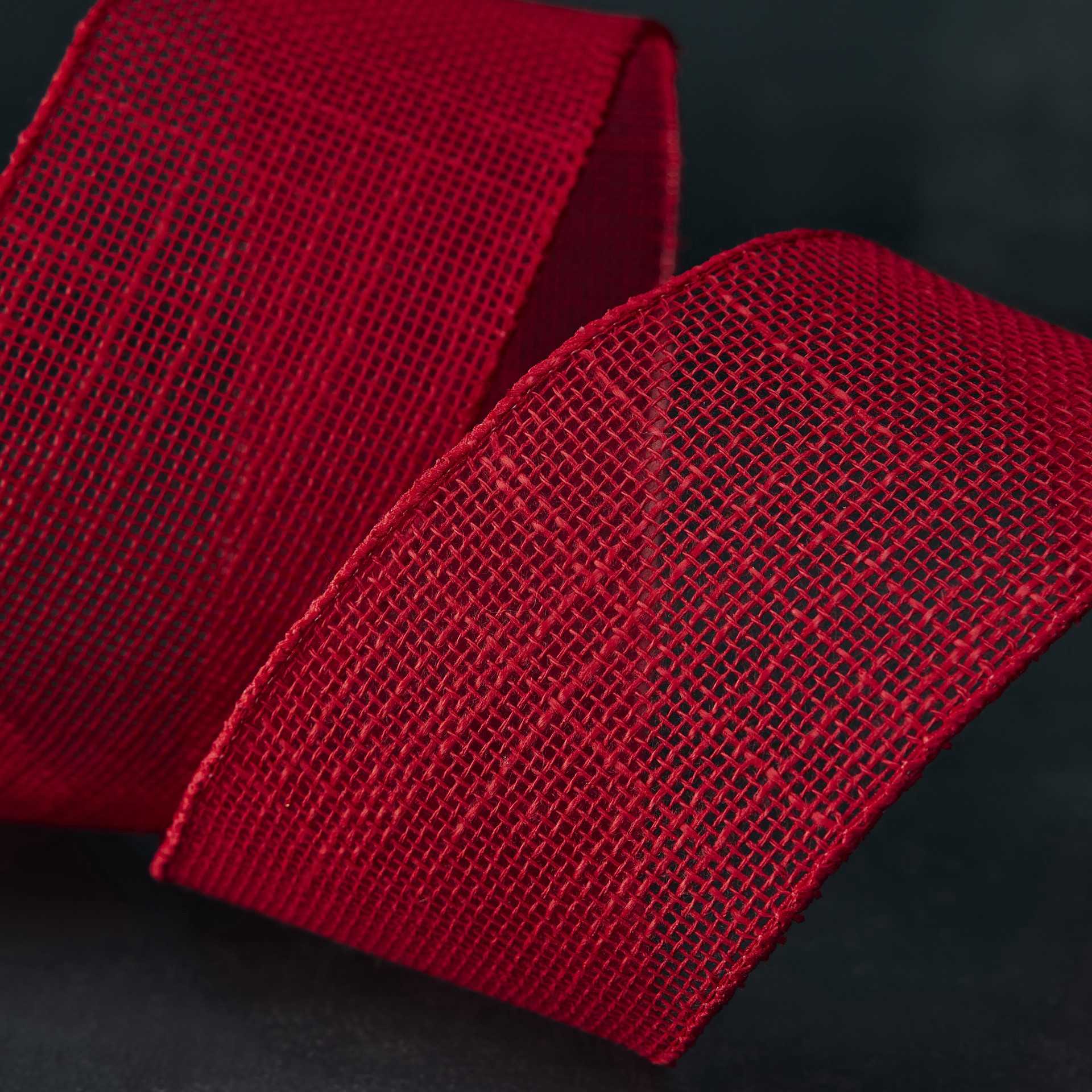 slide 2 of 4, 2.5" X 25ft. Faux Burlap Wired Ribbon By Celebrate It, 2.5 in x 25 ft