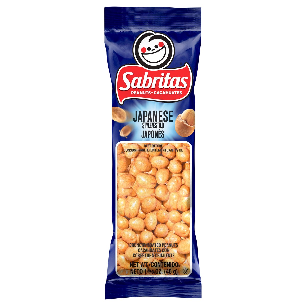 slide 3 of 6, Sabritas Crunchy Coated Peanuts Japanese Style 1 5/8 Oz, 1.625 oz