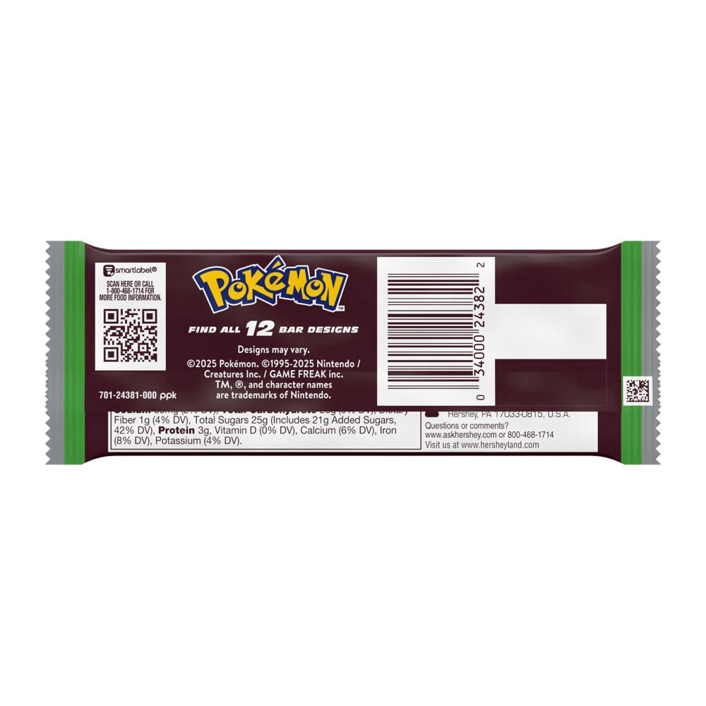 slide 2 of 6, HERSHEY's Milk Chocolate Pokemon Candy Bar, 1.55 oz