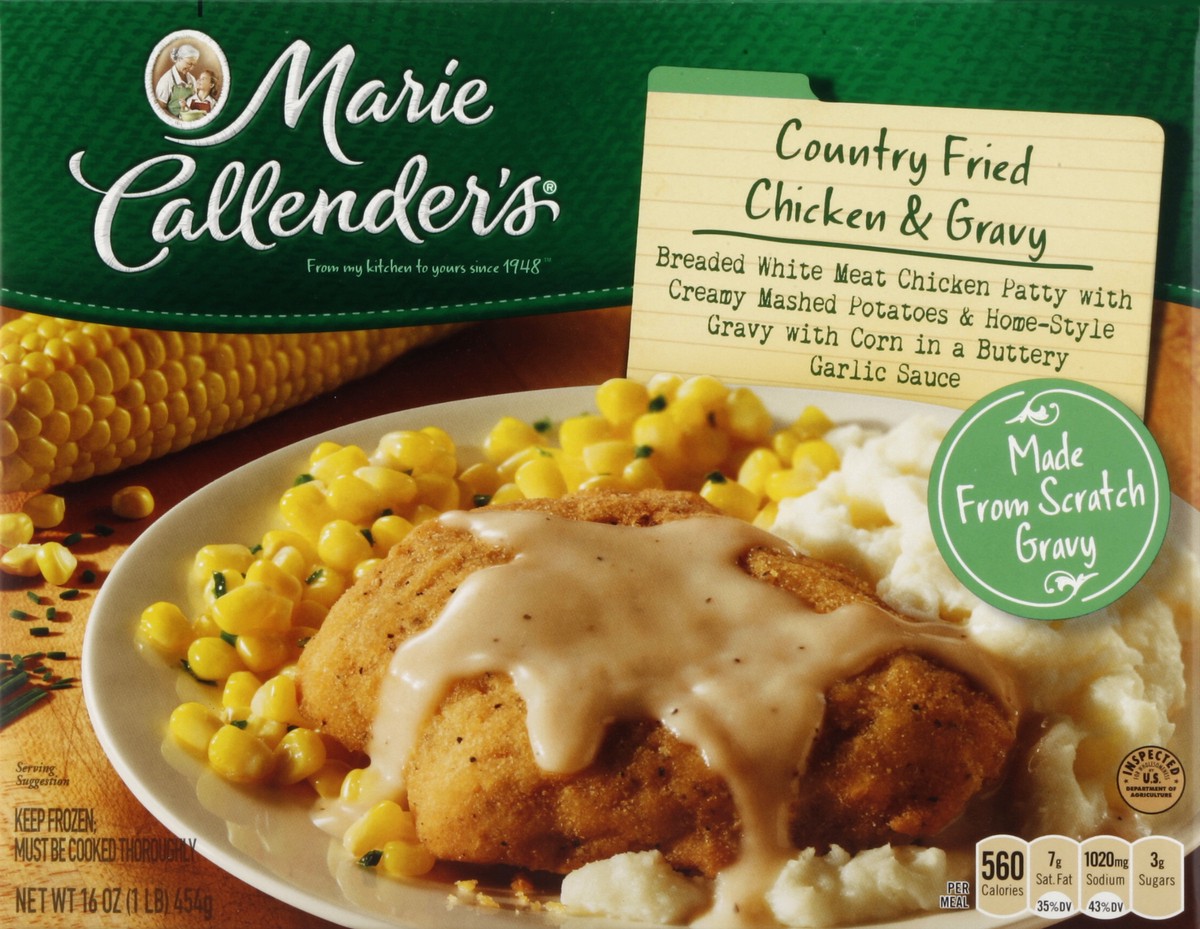 slide 4 of 4, Marie Callender's Complete Dinner Country Fried Chicken & Gravy, 16 oz