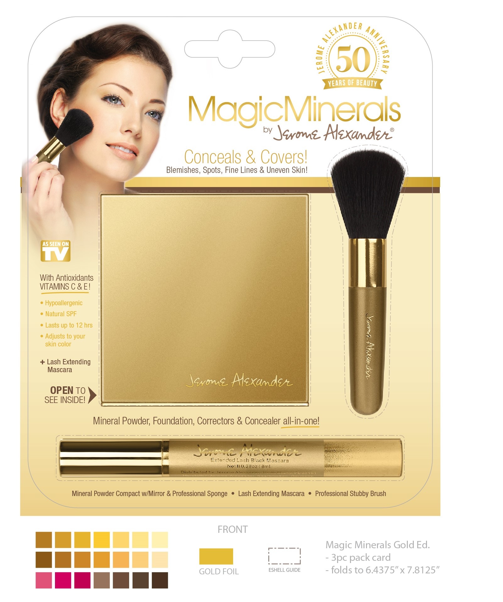 slide 1 of 1, MagicMinerals Gold Collection Foundation, 3 ct