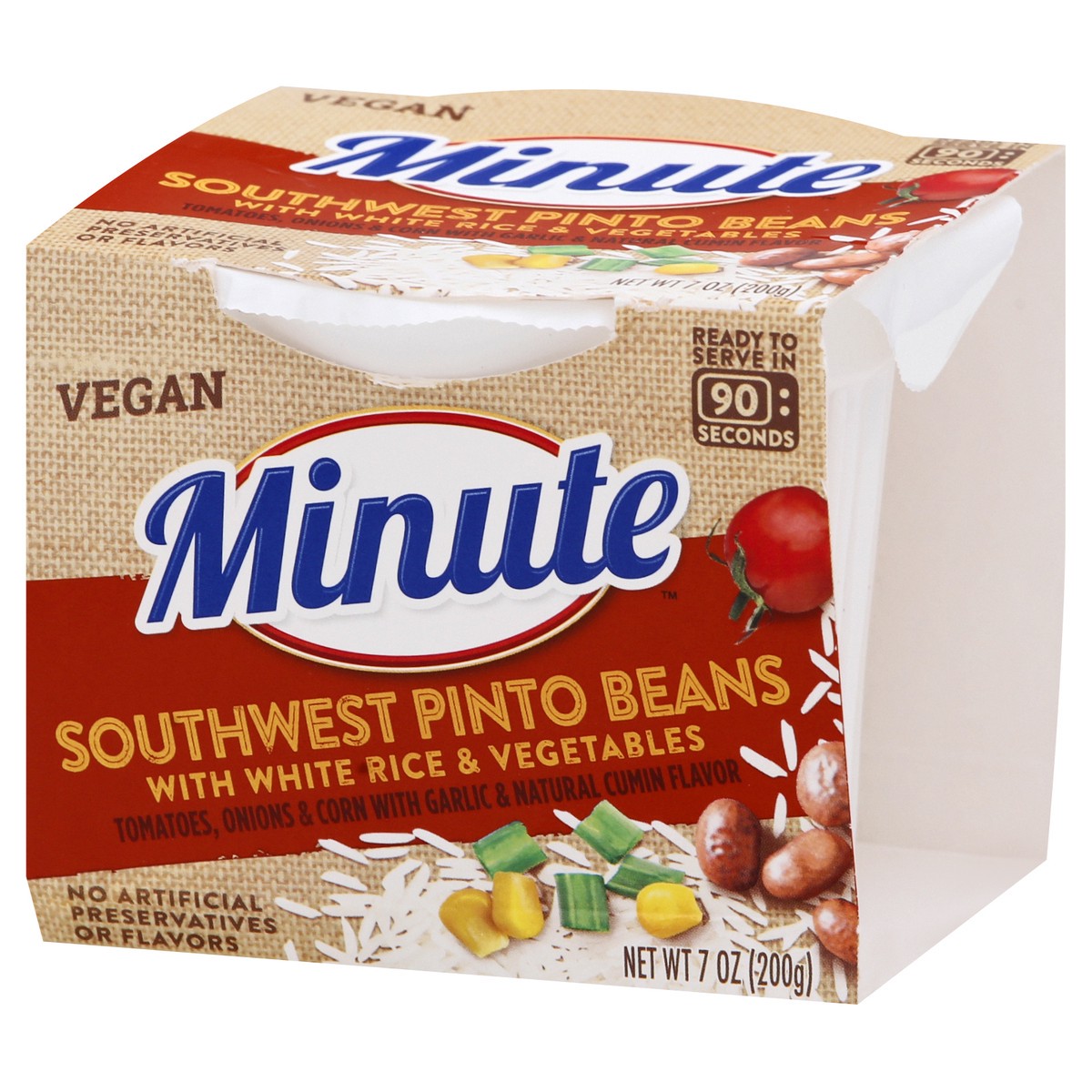 slide 3 of 9, Minute White Rice & Vegetables Southwest Pinto Beans with White Rice & Vegetables 7 oz, 7 oz