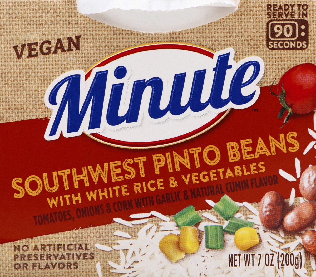 slide 7 of 9, Minute White Rice & Vegetables Southwest Pinto Beans with White Rice & Vegetables 7 oz, 7 oz