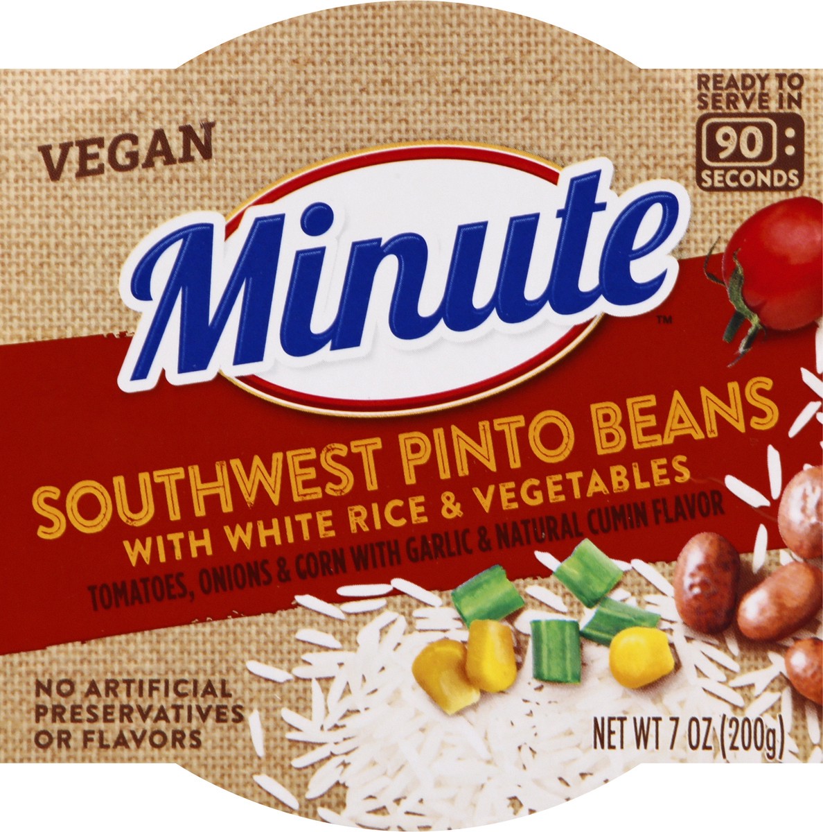 slide 9 of 9, Minute White Rice & Vegetables Southwest Pinto Beans with White Rice & Vegetables 7 oz, 7 oz