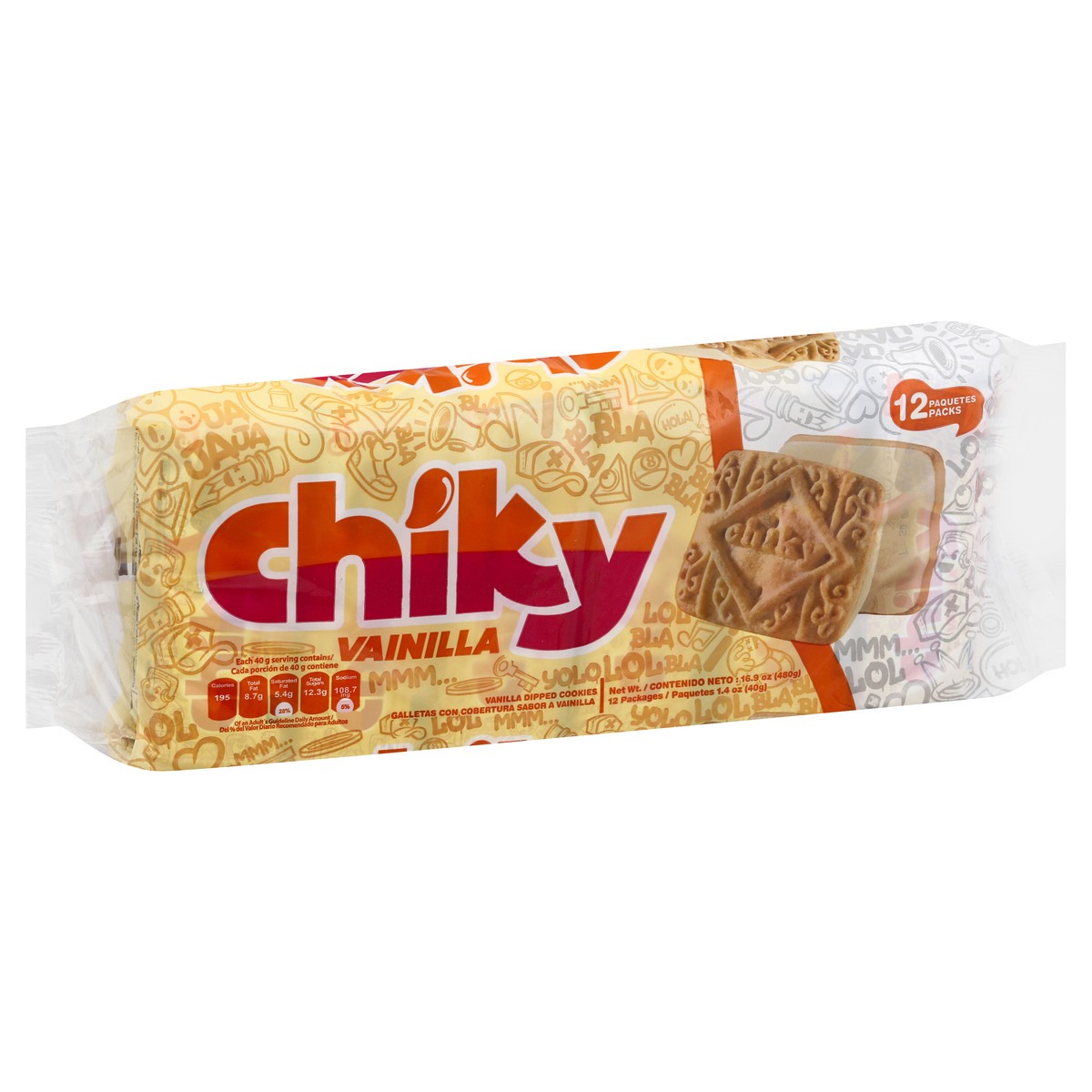 slide 6 of 13, chiky 12 Pack Vanilla Dipped Cookies 12 ea, 12 ct