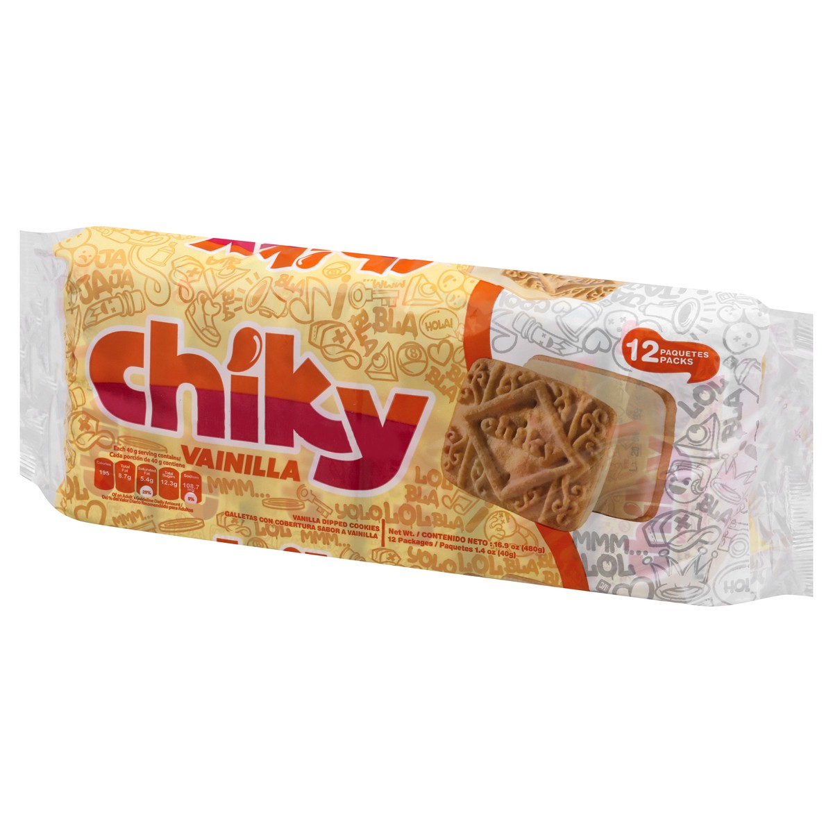 slide 9 of 13, chiky 12 Pack Vanilla Dipped Cookies 12 ea, 12 ct