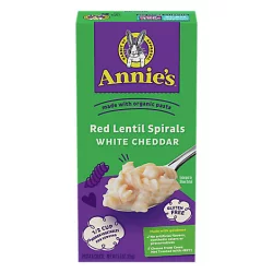 Annies White Cheddar Red Lentil Spirals
