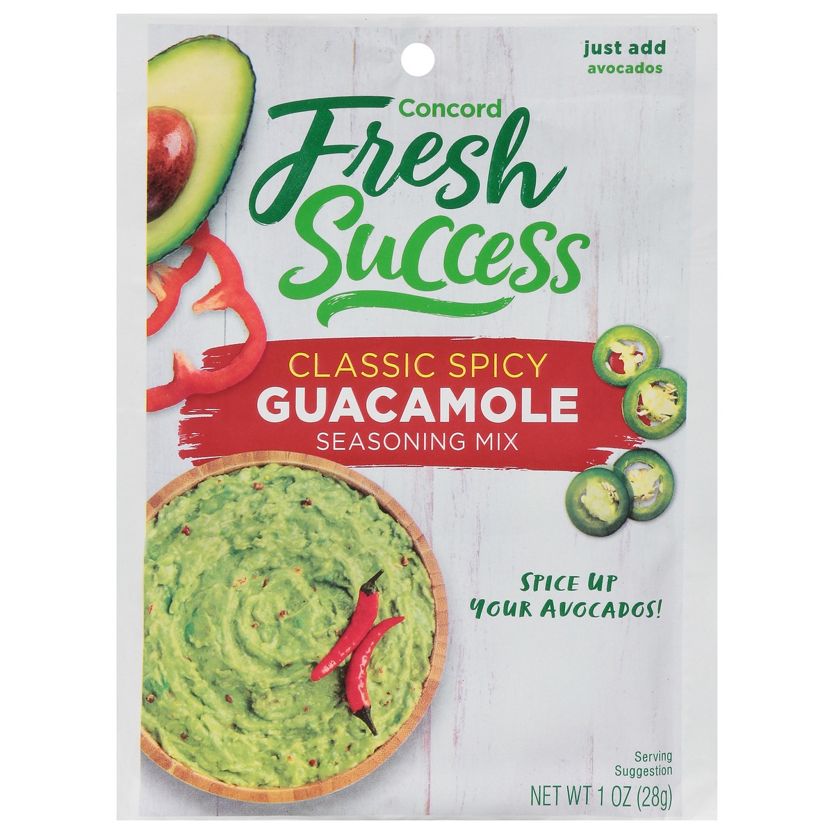 slide 1 of 3, Concord Fresh Success Classic Spicy Guacamole Seasoning Mix 1 oz, 1 oz