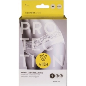 slide 1 of 1, Vitta Protection Reusable Underwear Black, X-Large, 1 ct