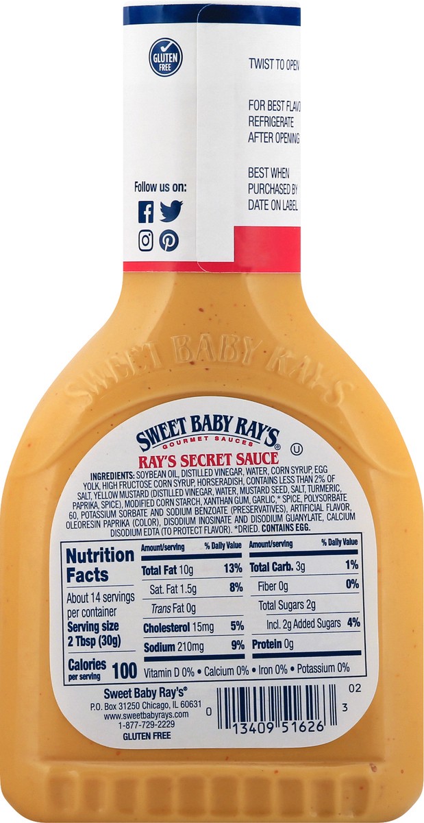 slide 11 of 13, Sweet Baby Ray's Ray's Secret Sauce Dipping Sauce 14 oz, 14 oz