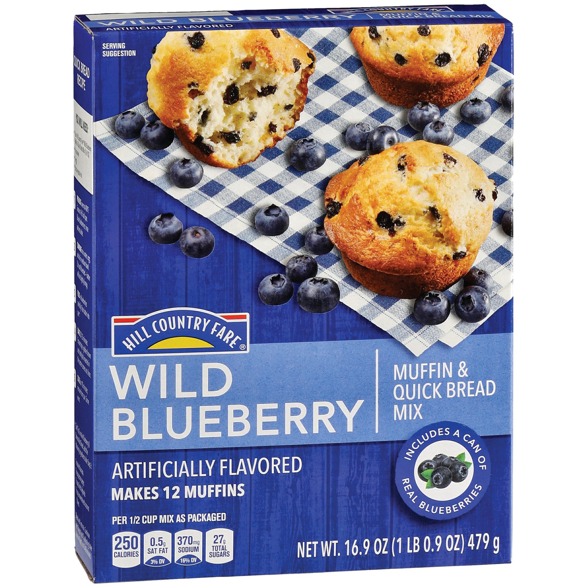 slide 1 of 1, Hill Country Fare Wild Blueberry Muffin & Quick Bread, 16.9 oz