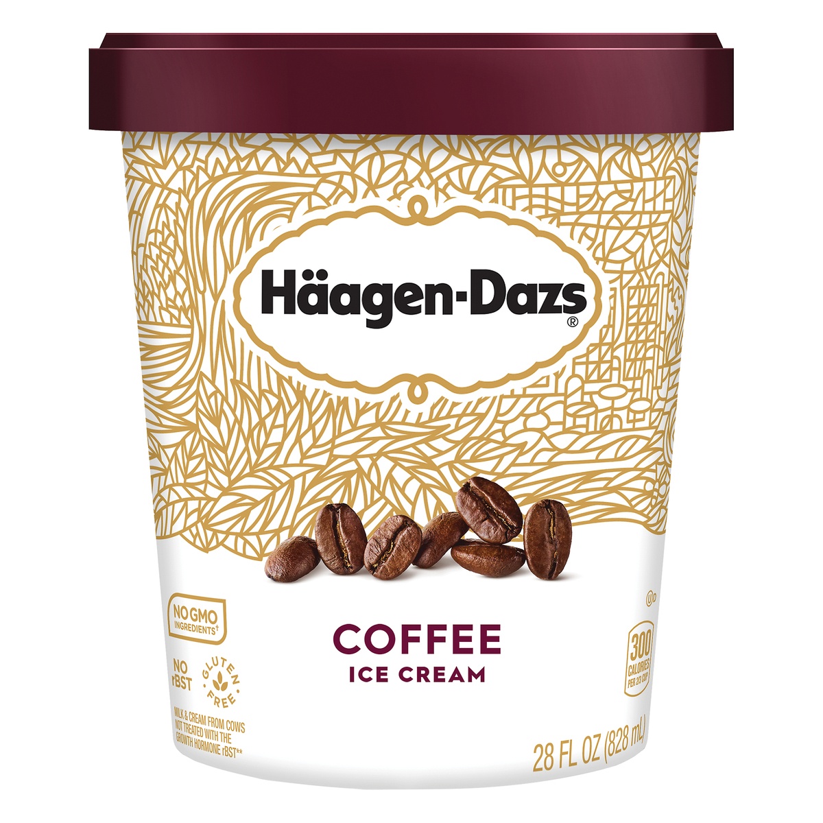 slide 1 of 1, Haagen Dazs Coffee Ice Cream, 28 oz
