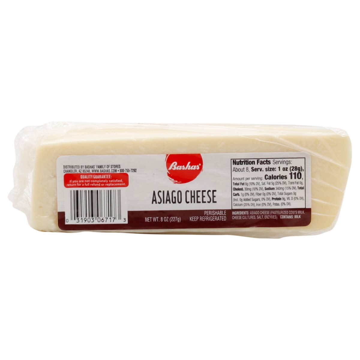 slide 11 of 12, Bashas Asiago Wedge, 8 oz