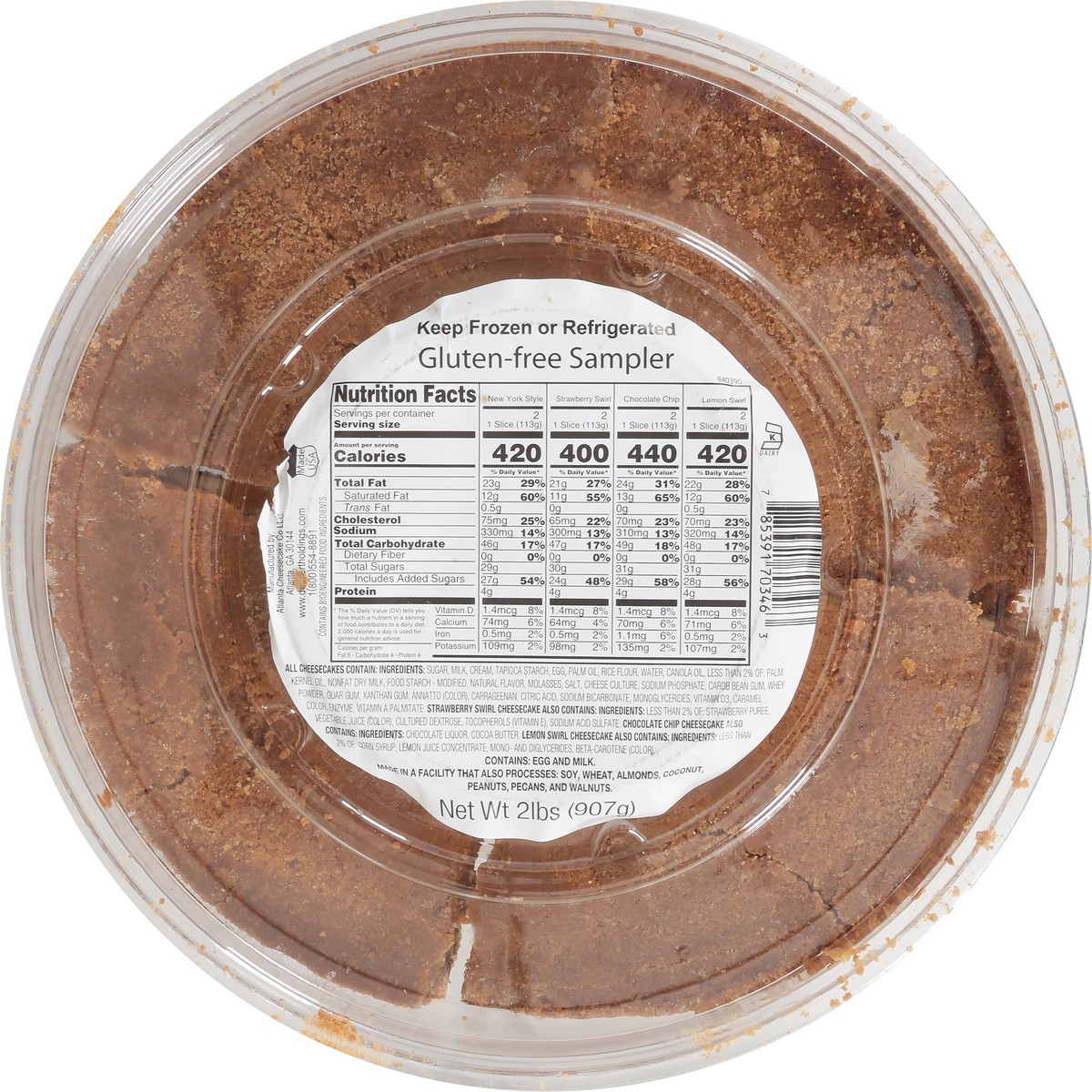 slide 5 of 9, Atlanta Cheesecake Company Gluten-Free Cheesecake Sampler 32 oz, 32 oz