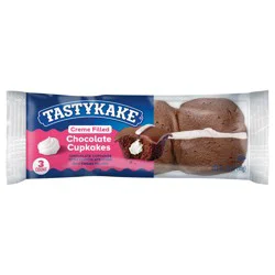 Tastykake Creme Filled Chocolate Cupkakes - 3 ct