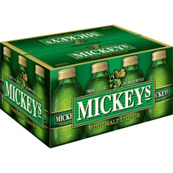 Mickey's Fine Malt Liquor Ale Beer, 12 Pack, 12 fl oz Bottles