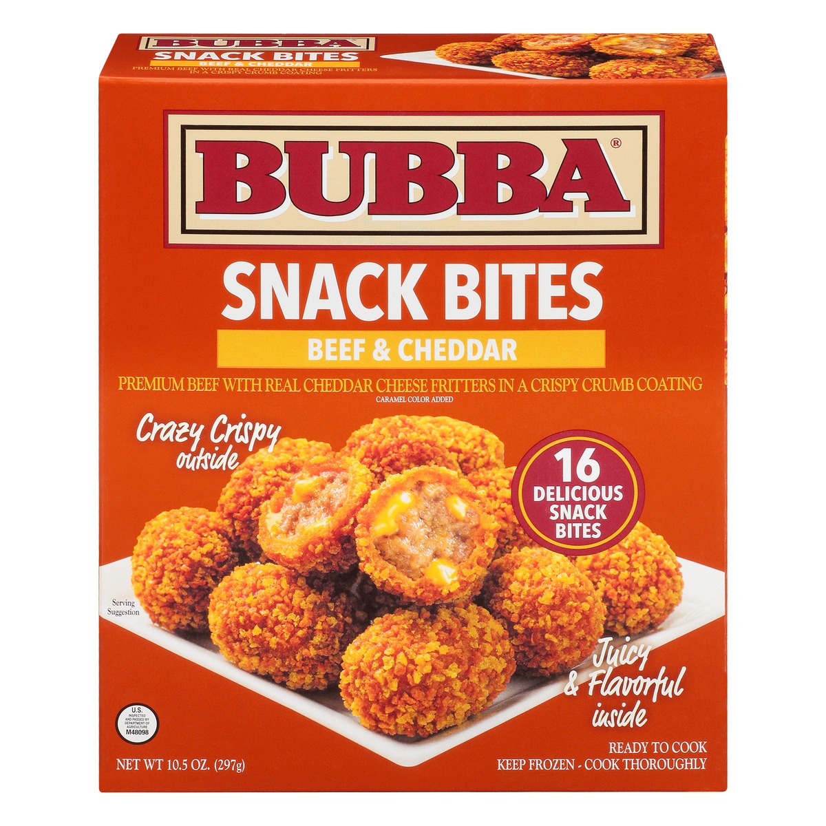 slide 1 of 12, bubba Beef & Cheddar Snack Bites 10.5oz, 16 ct