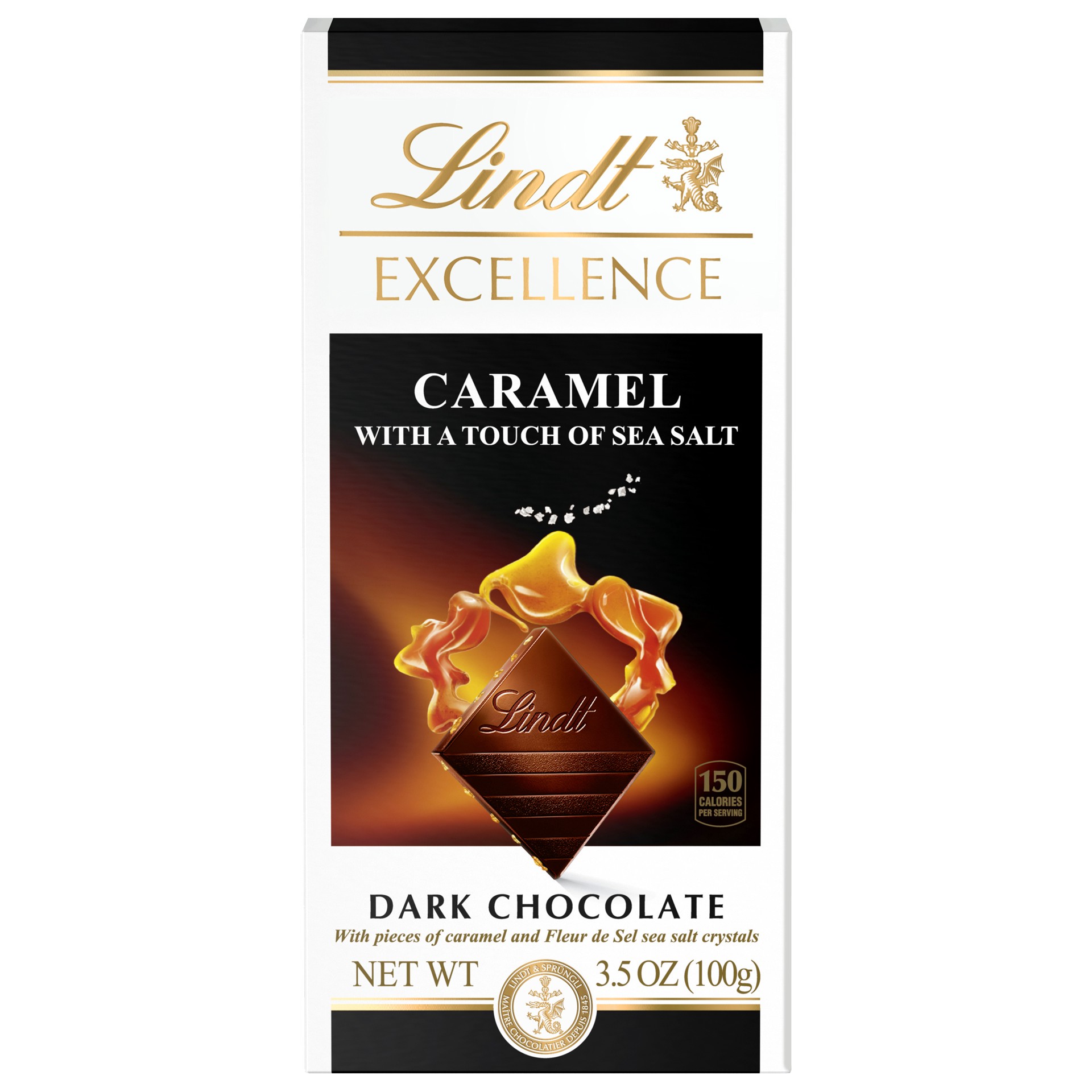 slide 1 of 9, Lindt Excellence Caramel Dark Chocolate - 3.5 oz, 3.5 oz