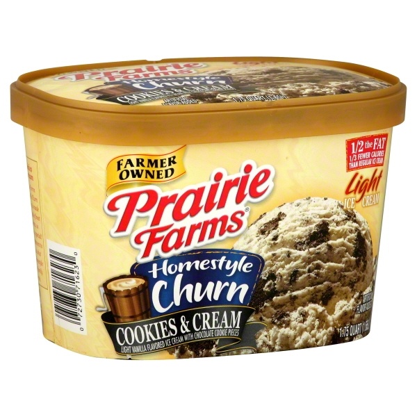 slide 1 of 1, Prairie Farms Cookies & Cream Ice Cream, 56 oz