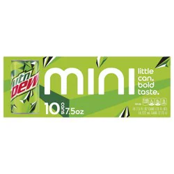Mountain Dew Soda, Mini Cans - 10 ct