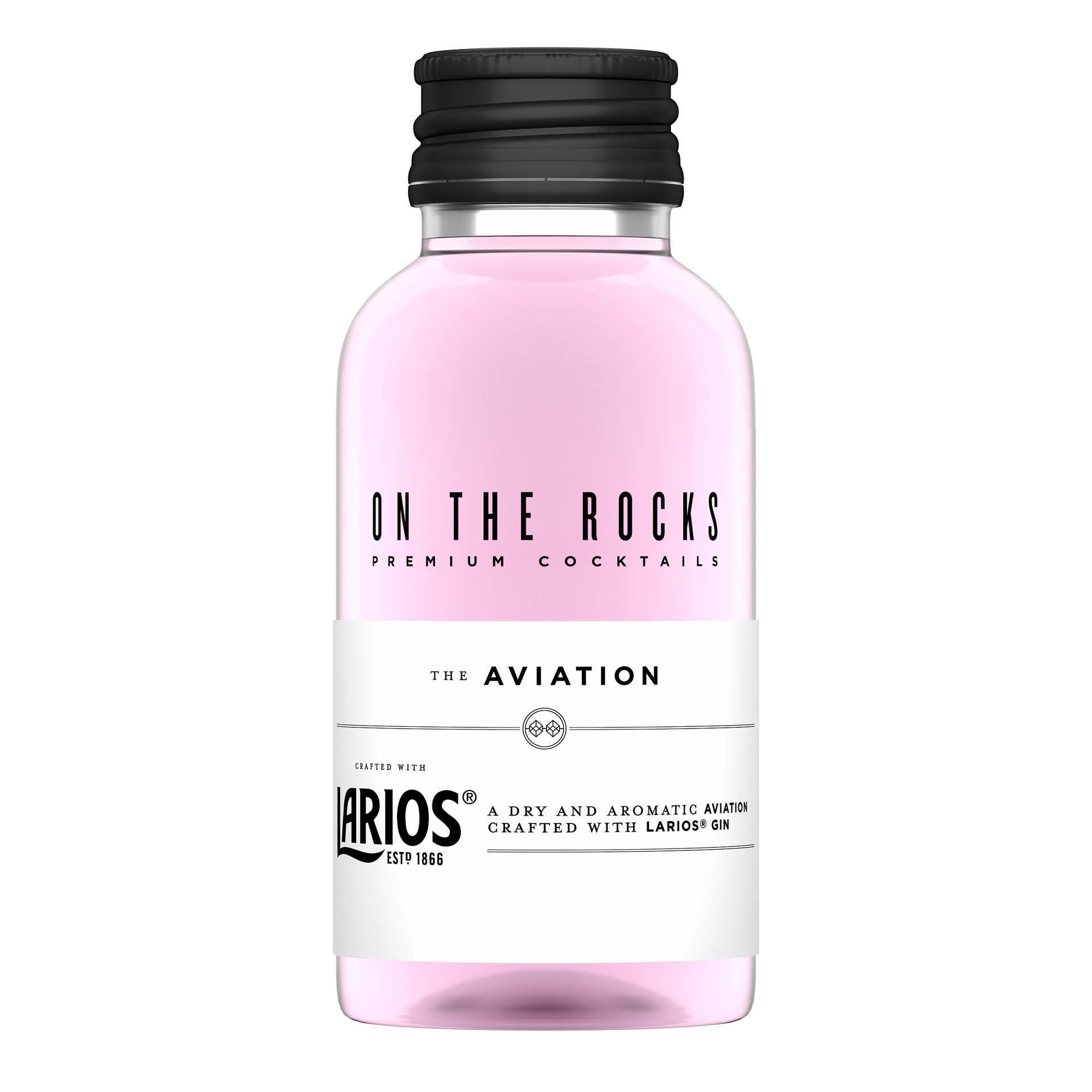 slide 2 of 2, On The Rocks Larios Aviation Ready To Drink Cocktail 100 ml, 100 ml