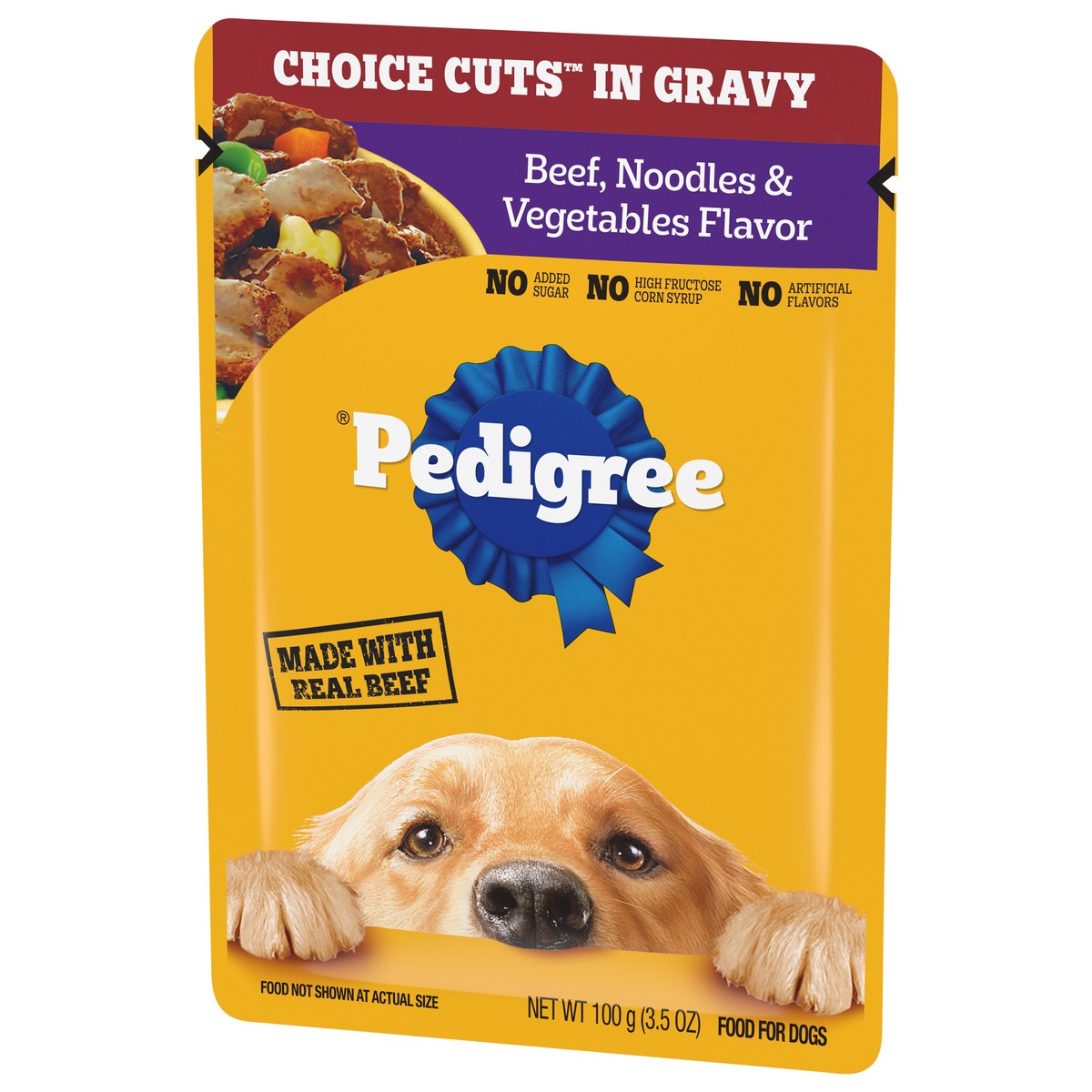 slide 6 of 9, Pedigree Choice Cuts in Gravy Beef, Noodles & Vegetables Flavor Dog Food 3.5 oz, 3.5 oz