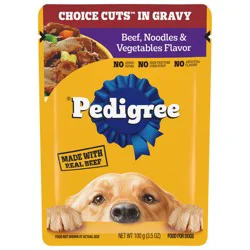 Pedigree Choice Cuts in Gravy Beef, Noodles & Vegetables Flavor Dog Food 3.5 oz