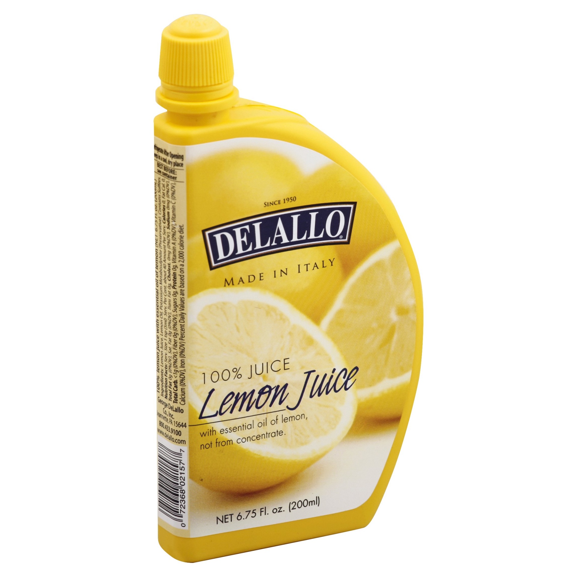 slide 1 of 1, DeLallo 100% Lemon Juice, 6.75 oz