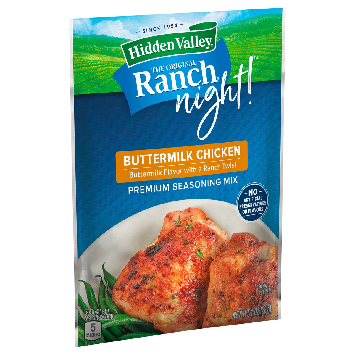 slide 7 of 9, Hidden Valley Ranch Night!™ Buttermilk Chicken Premium Seasoning Mix, Buttermilk Flavor with a Ranch Twist, 1 Packet, 1 oz