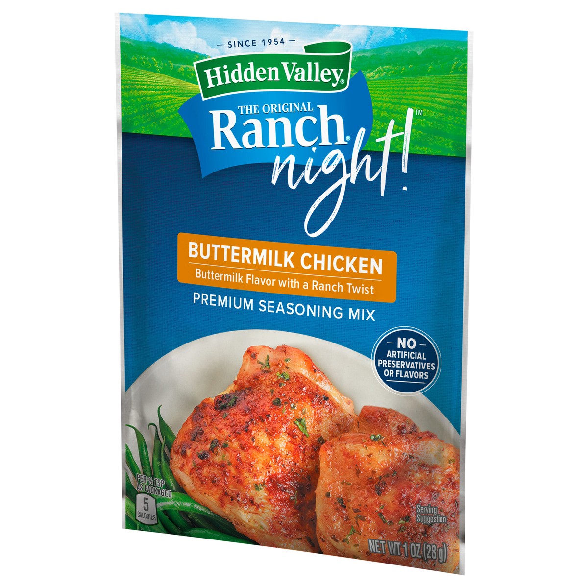 slide 3 of 9, Hidden Valley Ranch Night!™ Buttermilk Chicken Premium Seasoning Mix, Buttermilk Flavor with a Ranch Twist, 1 Packet, 1 oz