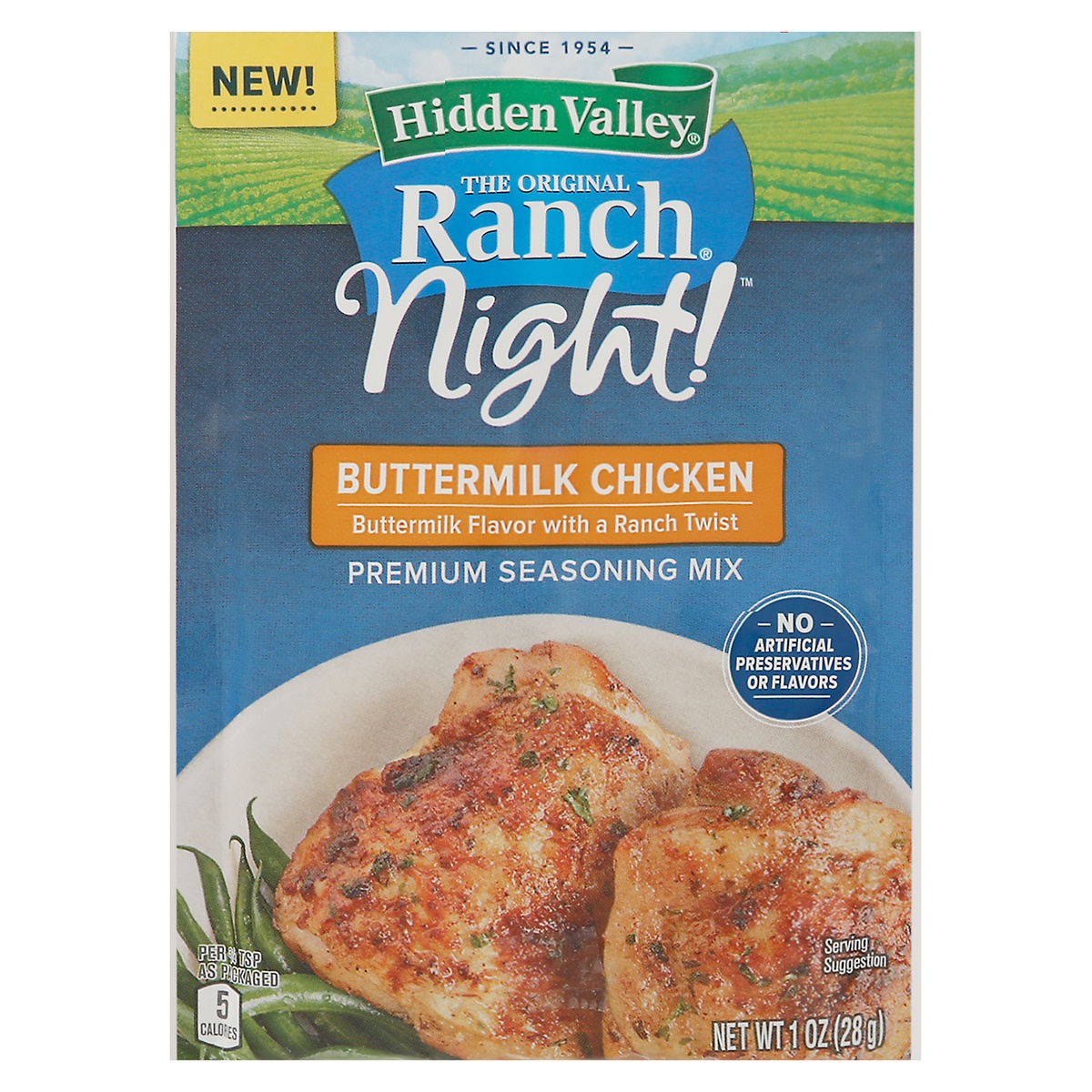 slide 1 of 1, Hidden Valley Ranch Recipe Mix Buttermilk Chicken, 1 oz