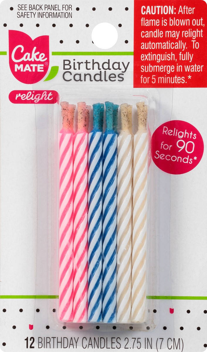 slide 1 of 9, Cake Mate Relight Candles, 12 ct