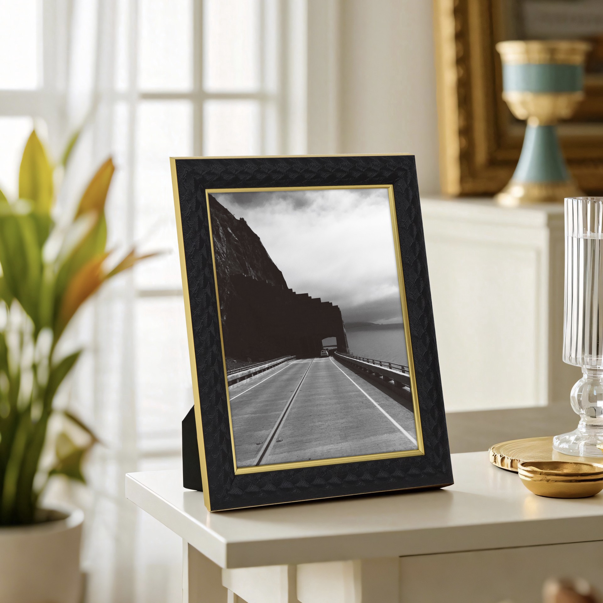slide 2 of 6, 8" X 10" Black Textured Tabletop Frame By Studio Decor Treasured Finds, 8 in x 10 in