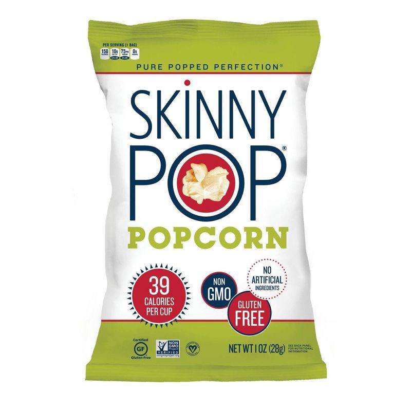 slide 1 of 3, SkinnyPop Popcorn Original 1oz, 1 oz